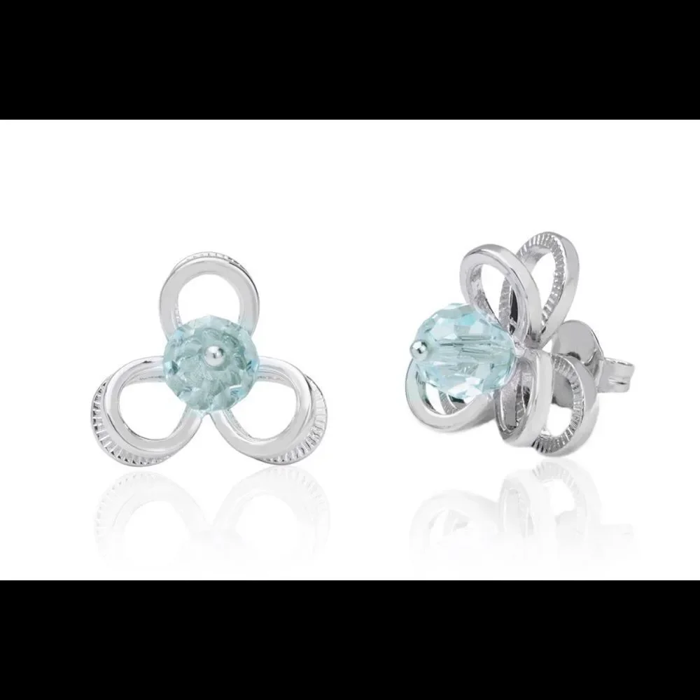 Swarovski authentic crystals White Rhodium Plated